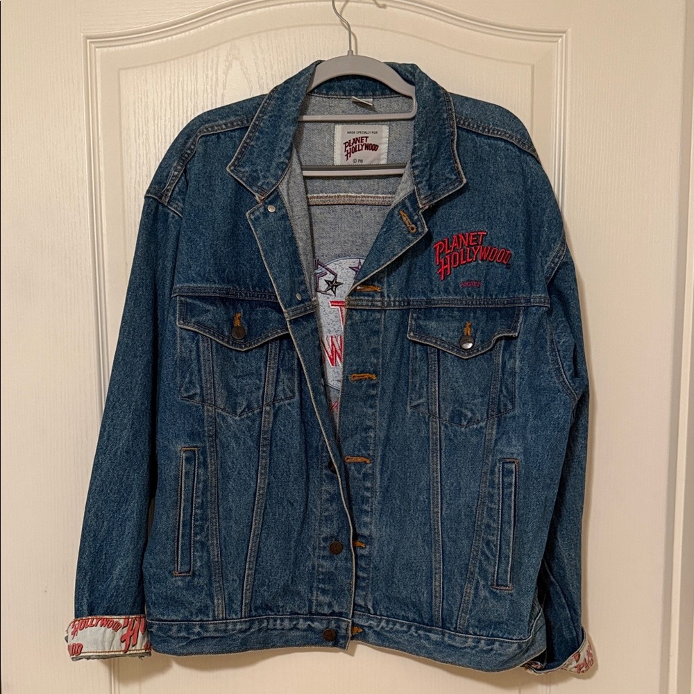 Planet Hollywood Blue Denim Jacket - Vintage - Size Large